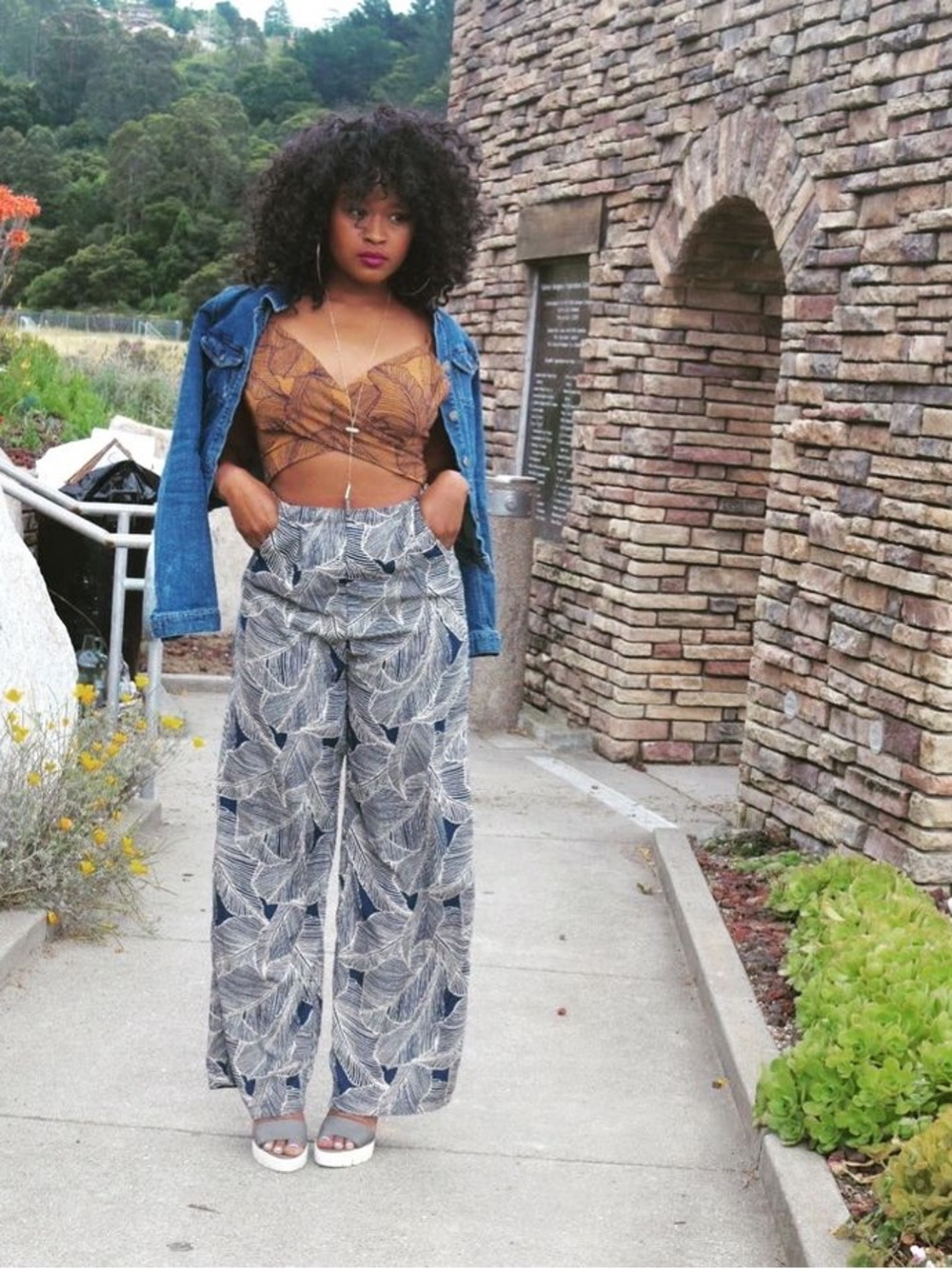 Bycorpus By Corpus Urban Outfitters Cutout Crossover Wide Leg Jumpsuit 0